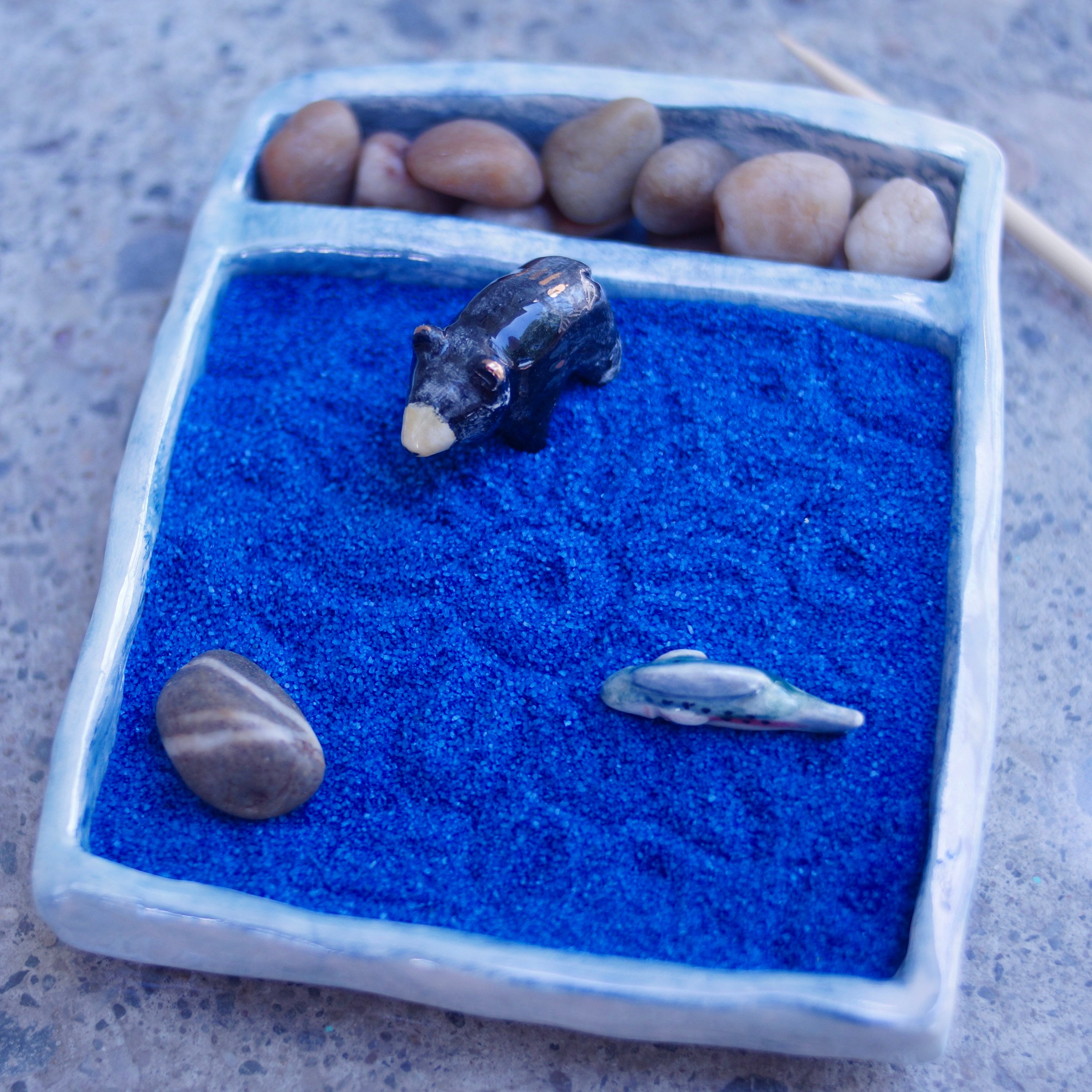 Mini Jardín de osos Zen / Jardín Zen del Bosque / Kit de | Etsy