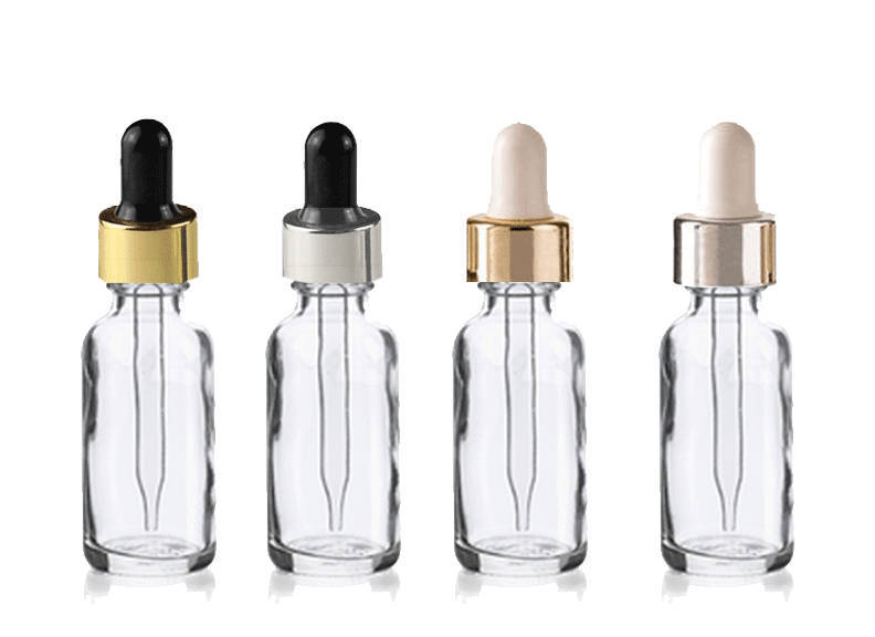 3 Clear Glass 30ml LUXURY Dropper Bottle Empty Boston ...