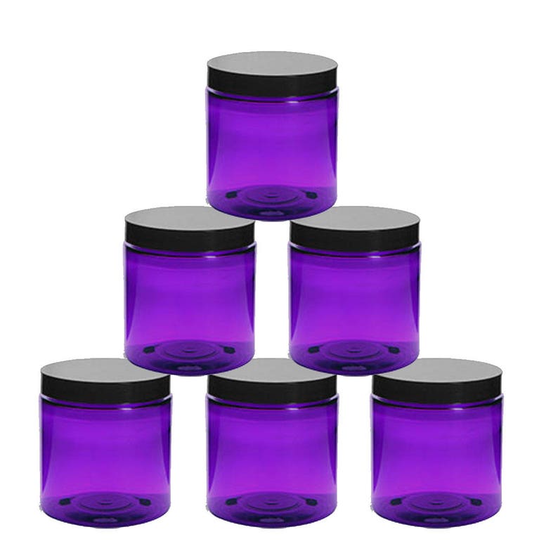 30 Purple Pet Plastic Cosmetic Jars Bulk Lot Quantity 2 Oz 4 Image 0
