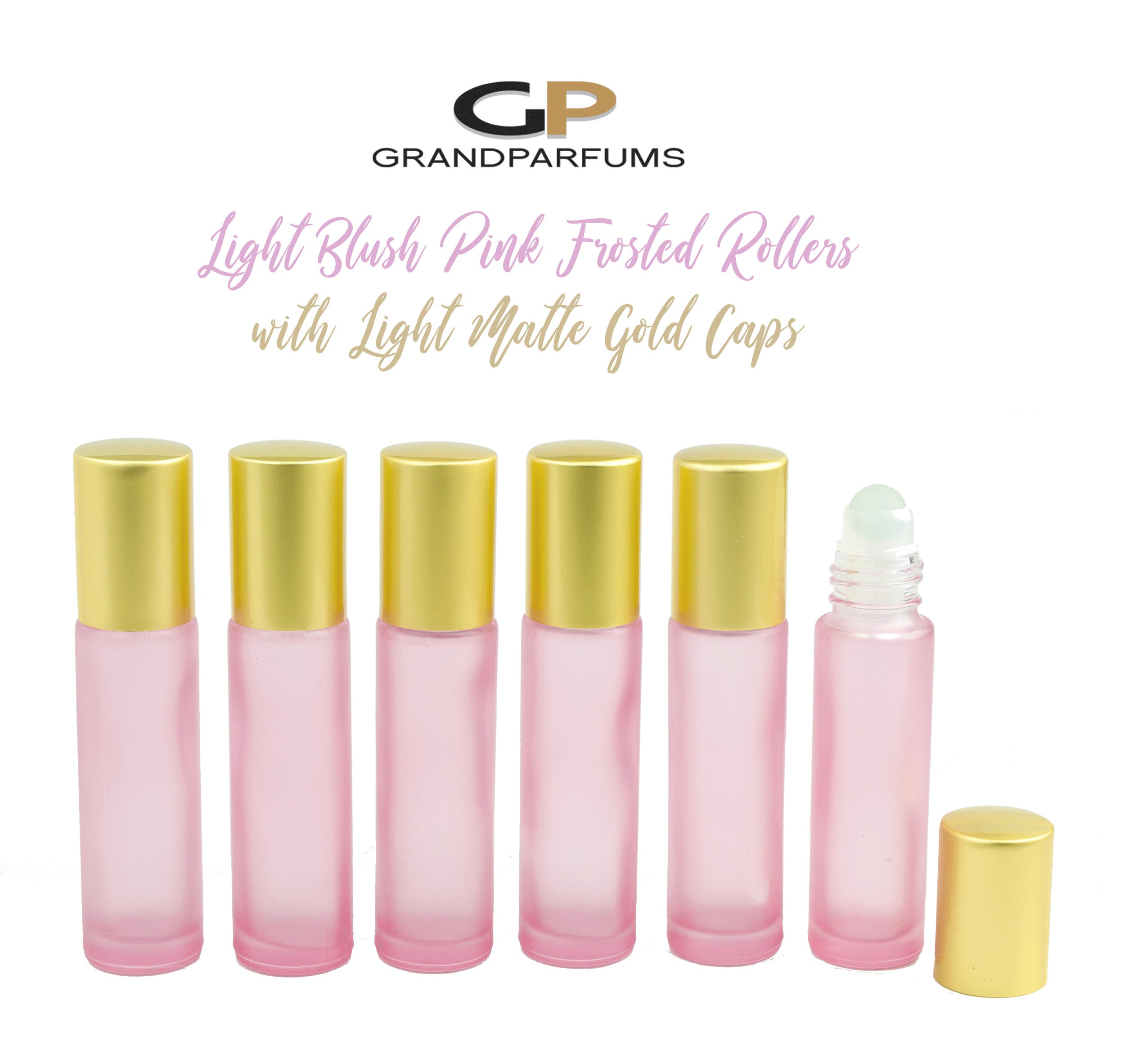 Download 12 BLUSH Frosted PINK 10ml Roller Bottles Rose Pink Glass ... Yellowimages Mockups