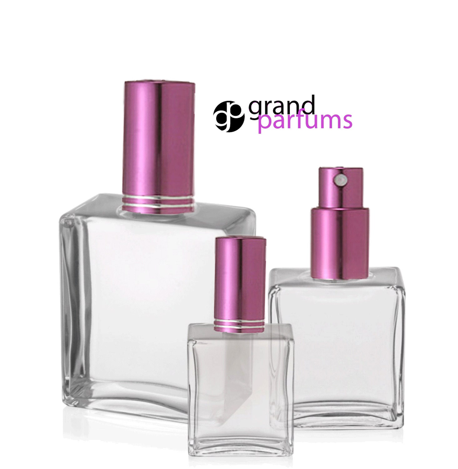 1 Oz Glass Atomizer 30ml Square Flat Perfume Bottles Fine Mist Etsy