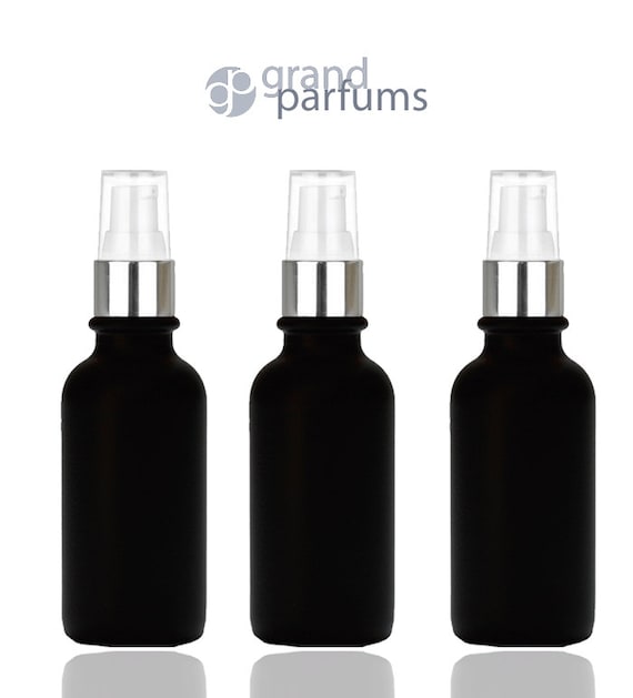 Download 6 LUXURY 30ml Matte Glass BLACK Cosmetic Bottles w ... Yellowimages Mockups