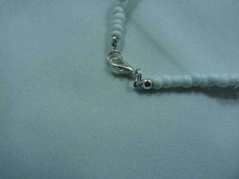 White multi strand necklace
