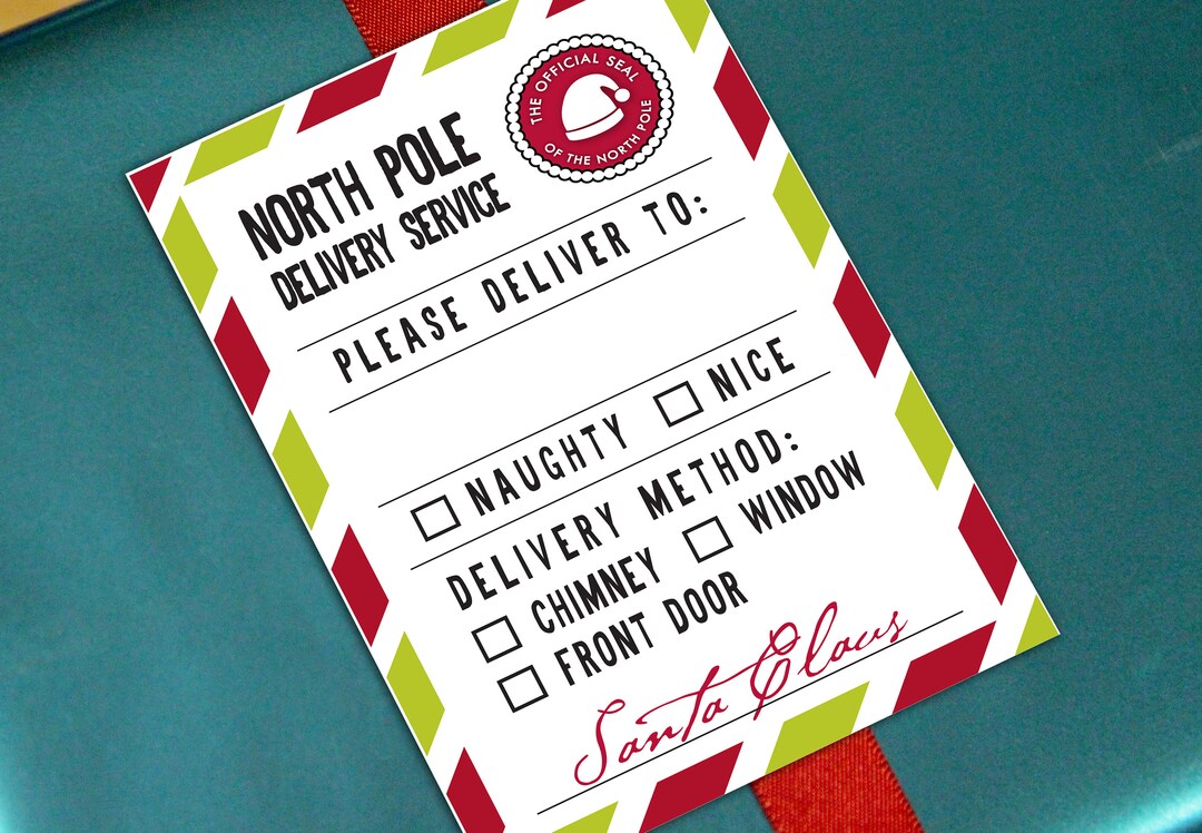 Printable Christmas Delivery Tags From Santa - Etsy