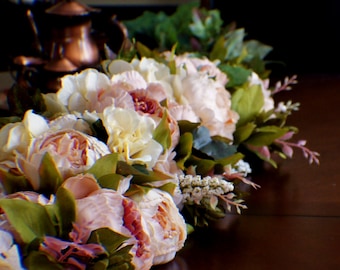 Extra Large Wedding Centerpiece Flowers, Arrangement Centerpiece, Silk Wedding Flowers, Peanies Centerpiece, Wedding Decor Flowers