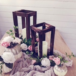 Rustic Wood Candle Lantern, Wedding lantern, Rustic lantern, Reclaimed wood Lantern, Boho candle lantern, wedding centerpiece, farmhouse