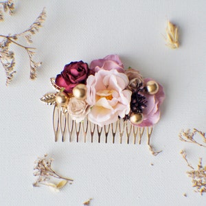 Gold Hair Comb, Eucalyptus Hair Comb, Greenery crown, Bridal hair, Floral hair pin, Wedding Hair Comb, Bridal Comb, Floral Comb, Boho Hair