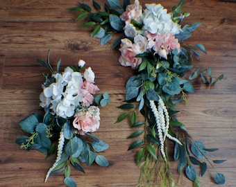Eucalyptus Swag, Boho Swag, Wedding Garland,Boho Wedding Arch Swag, Wedding Backdrop, Silk Arch Flowers, Church Swag, Corner Wedding Swag,