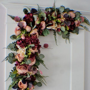 Wedding Arch Swag, Eucalyptus Swag, Wedding Backdrop, Wedding Arch Flowers, Silk Arch Flowers, Church Swag, Corner Wedding Swag