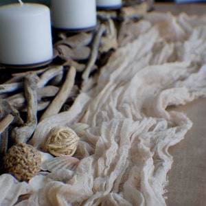 Boho Hochzeit Gaze Tischläufer, Champagner Hochzeit Käsetuch, Tischläufer, Boho Hochzeit Tisch Dekor Sand Tisch Läufer Zeremonie Dekor
