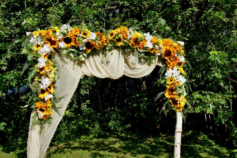 Wedding GarlandSunflower Swag Wedding Backdrop Wedding Arch image 0