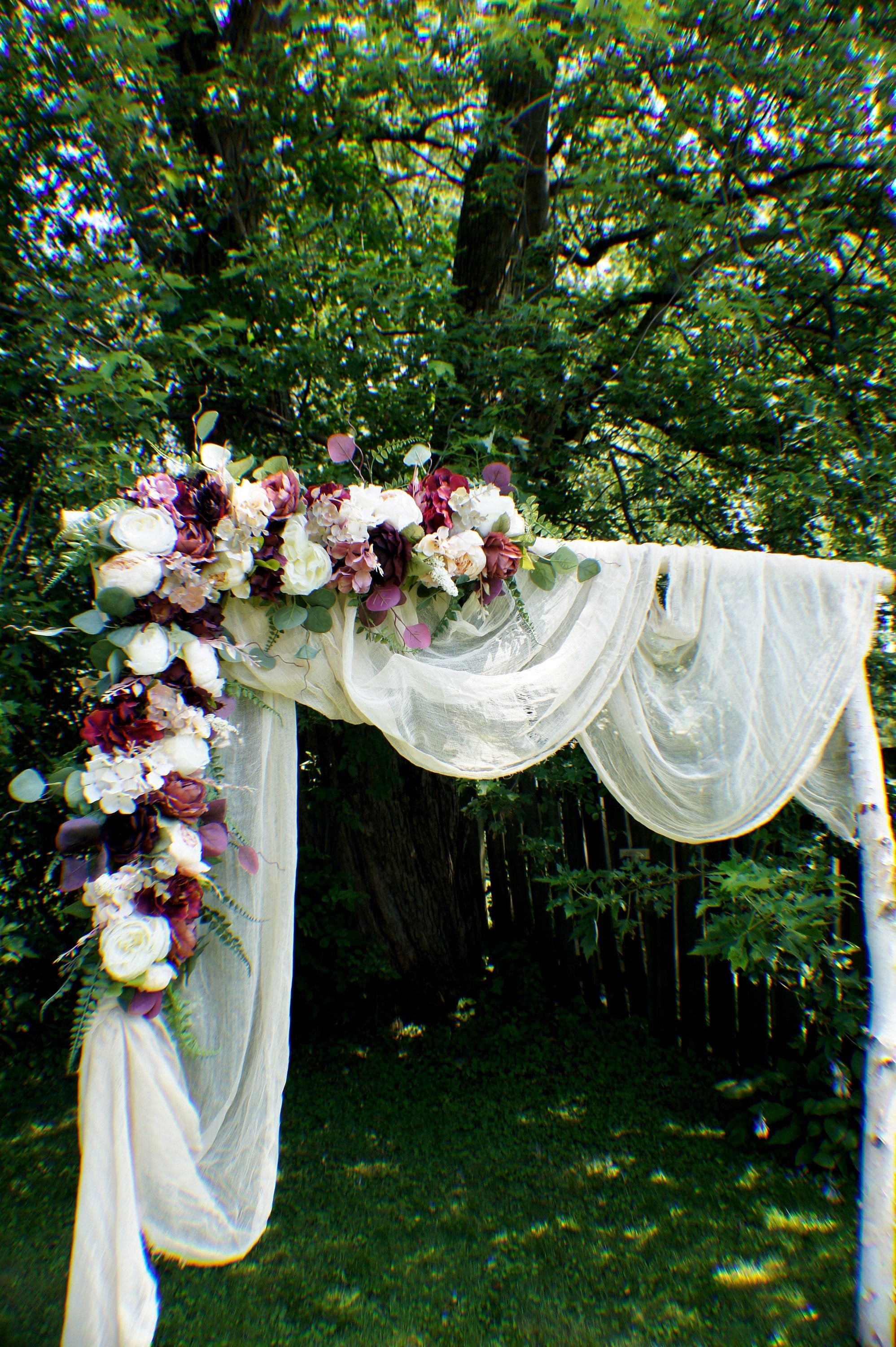 Paper & Party Supplies Wedding Backdrop Church Swag Silk Arch Flowers