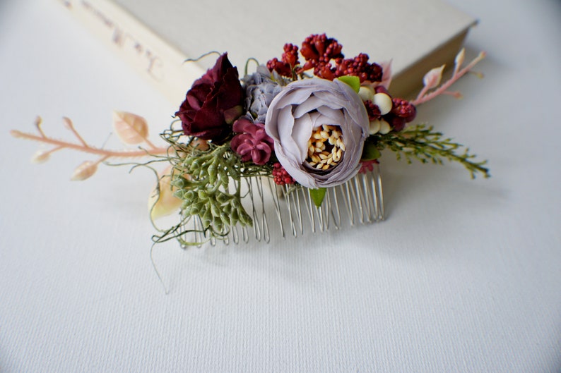 Eucalyptus Hair Comb, Greenery crown, Bridal hair, Floral hair pin, Wedding Hair Comb, Bridal Comb, Floral Comb, Wedding Comb Boho Hair Comb image 1