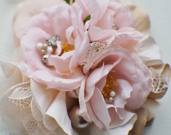 Wedding Corsage,  Silk Flower Corsage, Pin Corsage, Wrist Corsage, Fabric Flower Corsage, ranunculus corsage