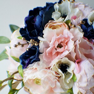 Peony Bridal Bouquet, Silk Wedding Flowers, Blush Wedding Flowers, Vintage Wedding Blush Pink and Gold Shabby Chic Wedding, Bride Bridesmaid