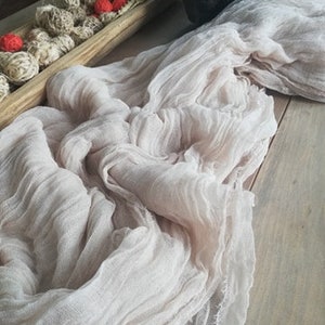Boho Wedding Gauze Table Runner, Sand Wedding Cheesecloth, Table Runner, Champagne Wedding Table Decor Table Runner Aisle Ceremony Decor