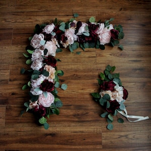 Wedding Arch Swag, Eucalyptus Swag, Wedding Backdrop, Wedding Arch Flowers, Silk Arch Flowers, Church Swag, Corner Wedding Swag