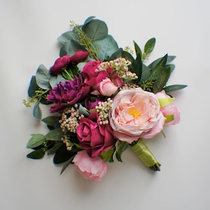 READY TO SHIP, wedding bouquet, wedding flowers, boho bouquet, bridal bouquet, destination wedding, roses, ranunculus eucalyptus bouquet