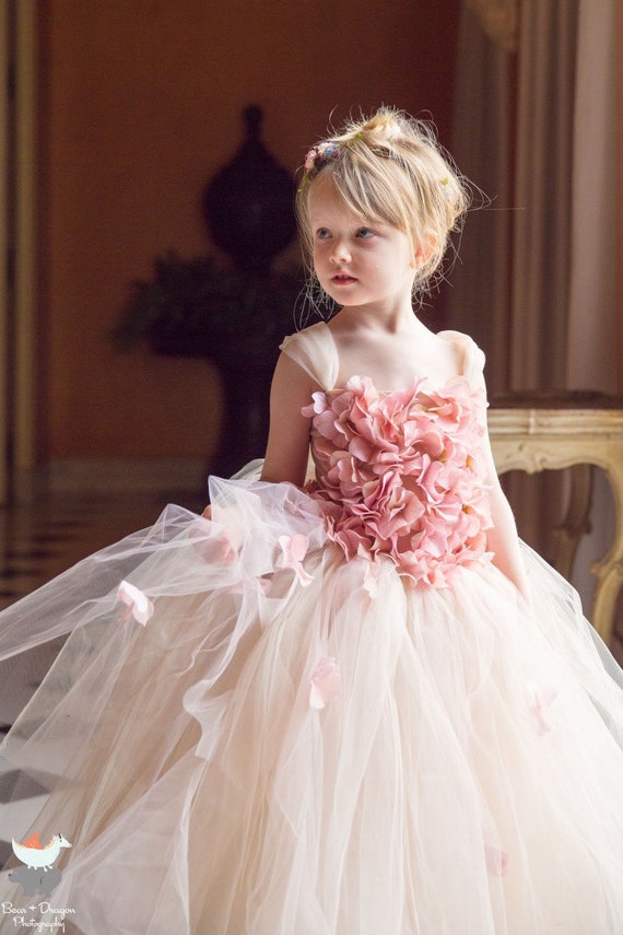 Champagne tutu flower girl dresses hotsell