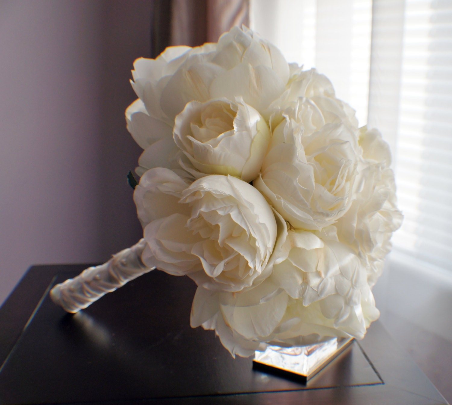 Wedding Bouquet, Peony Bridal Bouquet, Silk Wedding Flowers, Ivory Wedding Flowers, Vintage Wedding, Shabby Chic Wedding, Bride Bridesmade