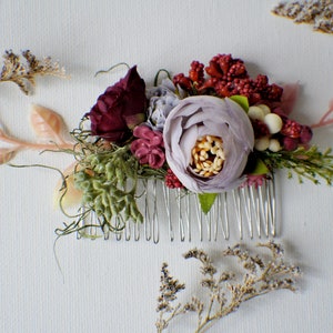 Eucalyptus Hair Comb, Greenery crown, Bridal hair, Floral hair pin, Wedding Hair Comb, Bridal Comb, Floral Comb, Wedding Comb Boho Hair Comb image 2