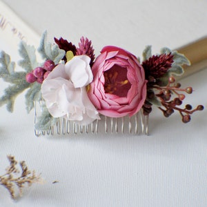 Hair Comb, Greenery crown, Bridal hair, Floral hair pin, Wedding Hair Comb, Bridal Comb, Floral Comb, Wedding Comb Boho Hair Comb