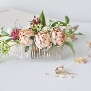 Wedding Hair Comb, Bridal Hair Comb, Greenery crown, Bridal hair, Floral hair pin, Wedding Hair Comb, Bridal Comb, Floral Comb, Boho Hair