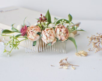 Wedding Hair Comb, Bridal Hair Comb, Greenery crown, Bridal hair, Floral hair pin, Wedding Hair Comb, Bridal Comb, Floral Comb, Boho Hair