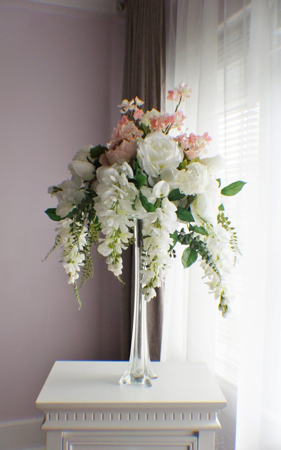 Extra Large Wedding Centerpiece Cascading Centerpiece Silk