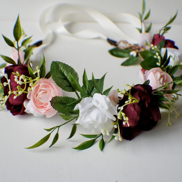 Wedding dog crown, dog wreath, dog flower crown, dog flower collar, puppy flower crown, puppy flower collar, flower crown