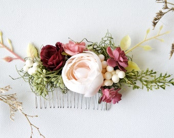 Eucalyptus Hair Comb, Greenery crown, Bridal hair, Floral hair pin, Wedding Hair Comb, Bridal Comb, Floral Comb, Wedding Comb Boho Hair Comb