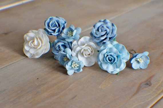 blue hair flowers