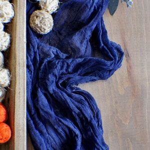 Boho Hochzeit Gauze Tischläufer, Marineblaue Hochzeit Käsetuch Tischläufer Boho Hochzeit Tischdekoration Sand Tischläufer Aisle Zeremonie Dekor
