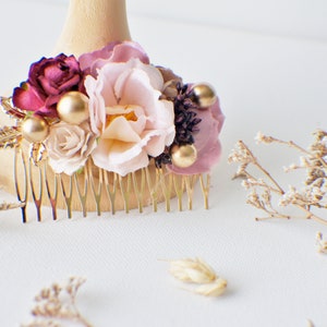 Gold Hair Comb, Eucalyptus Hair Comb, Greenery crown, Bridal hair, Floral hair pin, Wedding Hair Comb, Bridal Comb, Floral Comb, Boho Hair