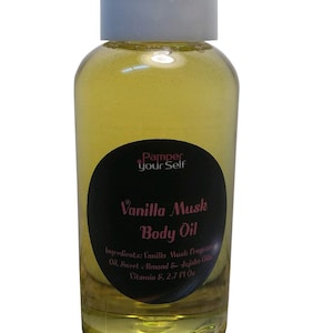 Vanilla Musk Perfume Body Oil 2.7 Fl Oz