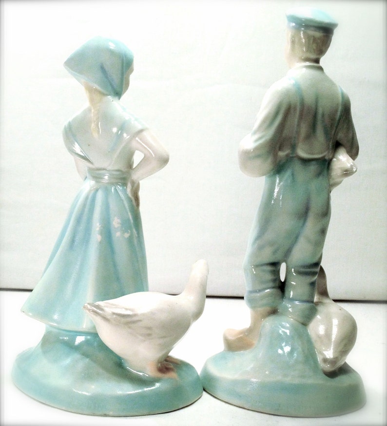 Dutch Boy and Girl Figurines Hand Painted and marked BC 84 | Etsy