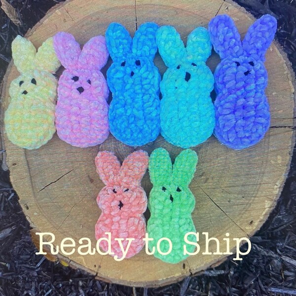 Crochet/ Easter Bunny Peep/Easter Basket/Plush/READY TO SHIP