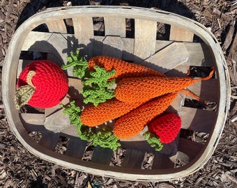 Crochet Carrot,Easter Decor,Children's Photography Prop, farmhouse, Toy, Carrot,Newborn,Easter Prop,Spring Decor,Montessori Toy Food