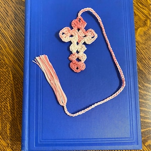Crochet Cross Bookmark/Easter/Baptism/Christian Cross/Bible Bookmark/First Communion/Confirmation/Mother&#39;s Day/Valentine&#39;s Day