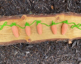 Crochet/Garland/Spring/Easter/Carrot/Bunny