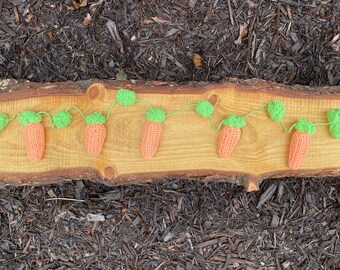 Easter Garland/Crochet/Carrot/ Pompon/Easter/Spring Decor