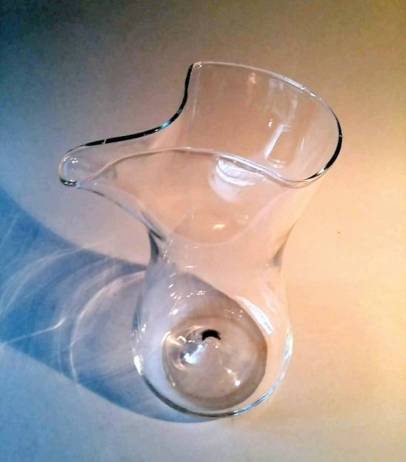 Vase or Small Carafe with Pulled Out Lip - Refresh Glass
