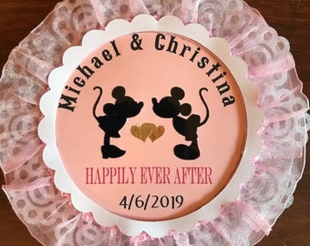 MICKEY & MINNIE Wedding / Shower Topper  - Made to Order