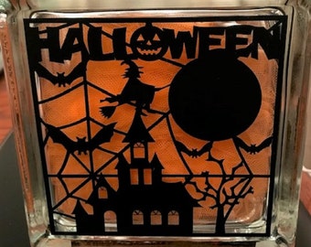 Decal Only for Glass Blocks - 10 Halloween Designs