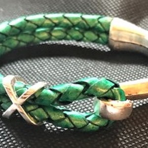 Green Leather Bracelet