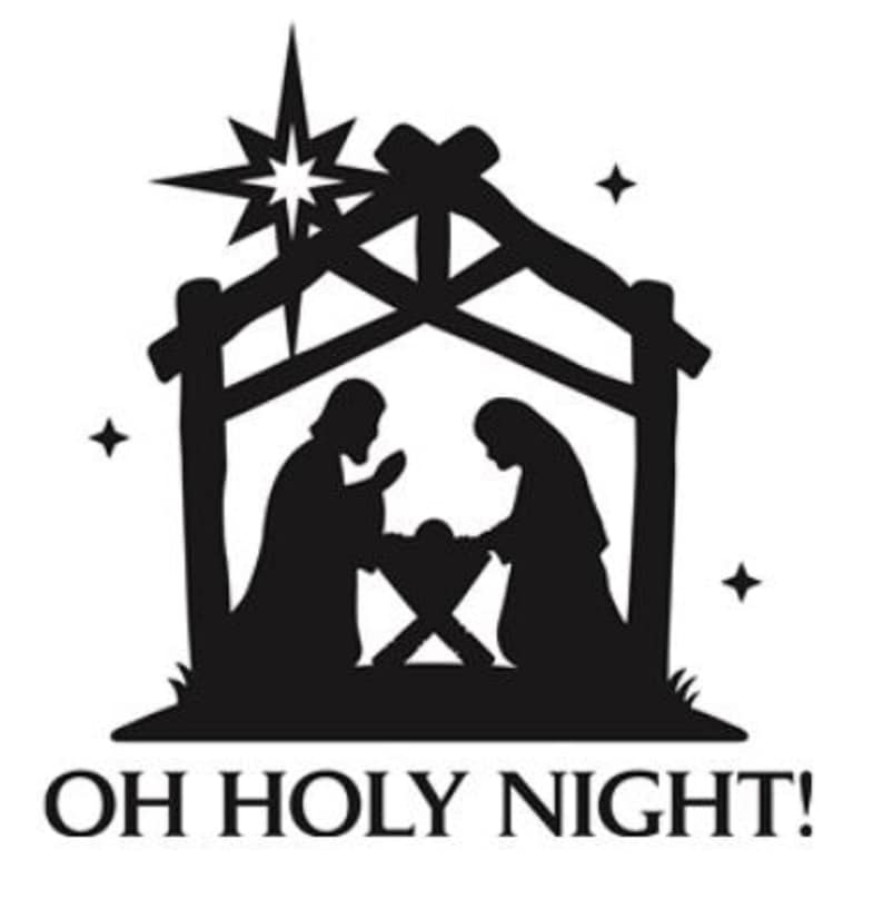 O Holy Nght Chrstmas Vnyl Decal - Chrstmas Decor - Chrstmas Decal