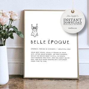 Belle Epoque | French Sayings | Wall Prints | Designer Inspired | Kitchen Art | Friend Gifts | Prints Wall Art | Bathroom Decor