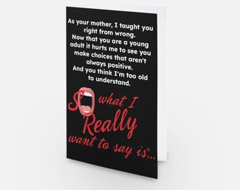 Greeting Card About Raising Kids and Teens