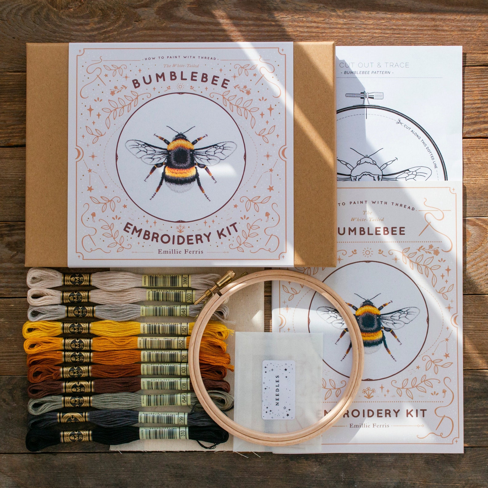 Bee: Hand Embroidery Kit. Thread Painting Tutorial. Beginners - Etsy