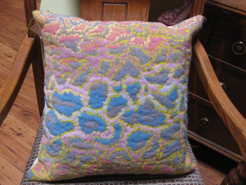 Completed Needlepoint Pillow Etsy